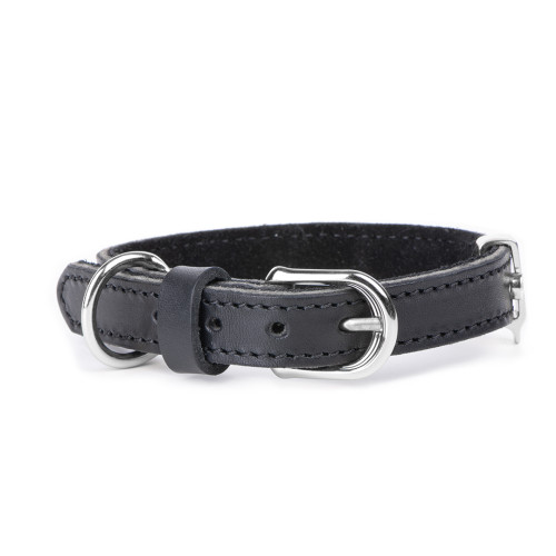 Collar Ginevra en Cuero Negro con...