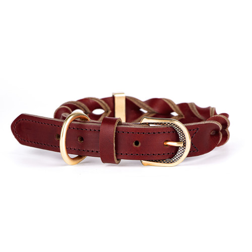 Collare Ascot in Cuoio Rosso