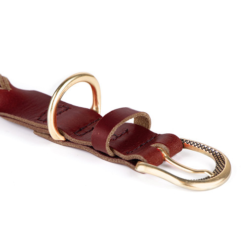Collare Ascot in Cuoio Rosso