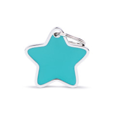Placa Charms Estrella Grande Celeste