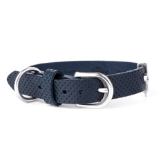 Collar Monza en Cuero Genuino Azul