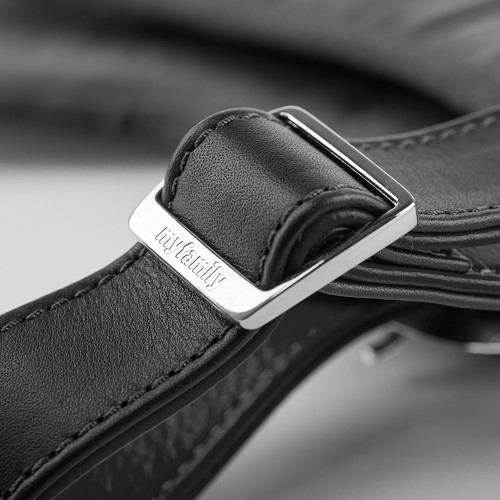 Harnais H Hermitage en Cuir Véritable Noir - Total Black