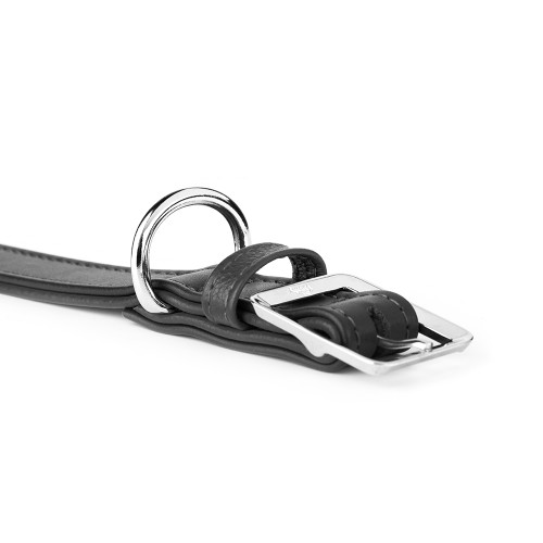 Collier Hermitage en Cuir Véritable Noir - Total Black