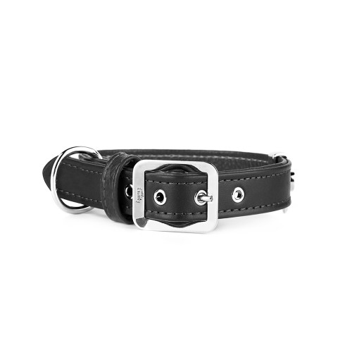 Collier Hermitage en Cuir Véritable Noir - Total Black