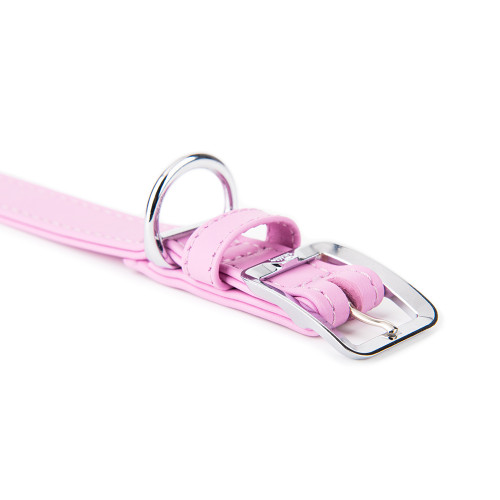 Hermitage Halsband aus echtem Leder in Glyzinienfarbe