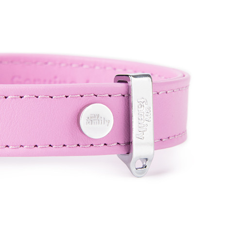 Hermitage Halsband aus echtem Leder in Glyzinienfarbe