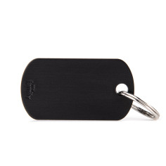 Medaglietta Basic Militare Piccola Nera in Alluminio