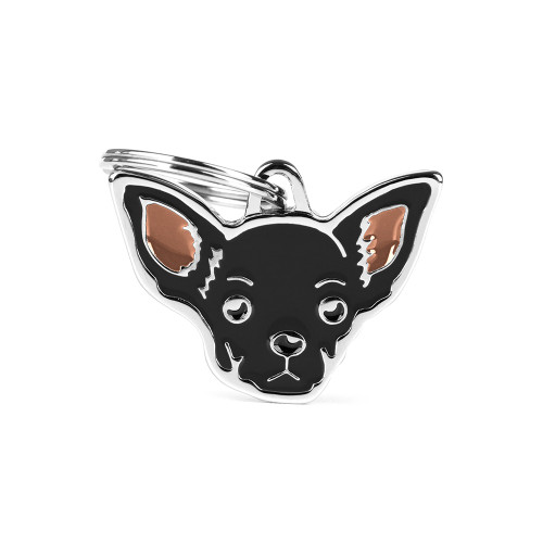 Friends schwarzer Chihuahua Plakette