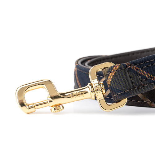 Leine Hermitage Tartan aus echtem braunes leder