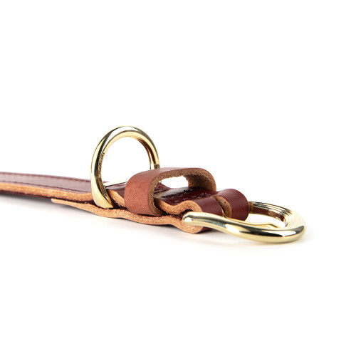 Collier Ginevra en Cuir Rouge avec Finitions Dorées