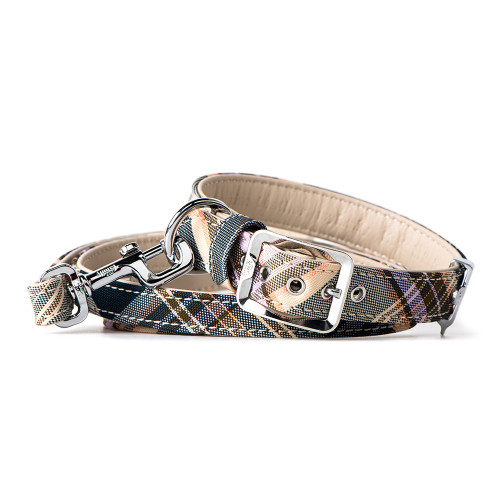 Hermitage-Tartan-Halsband aus echtem...