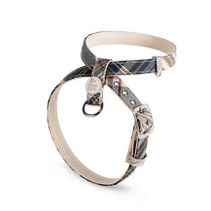 Harnais X Hermitage Tartan en Cuir Véritable Crème