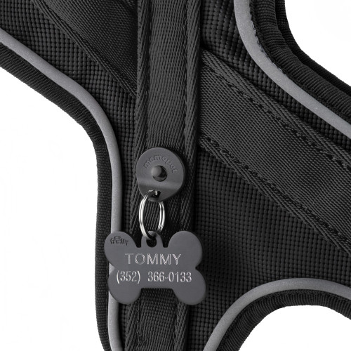 Arnés Y memopet® ID Personalizable Negro