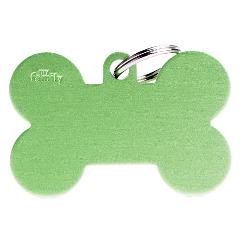 Basic XL grüner Knochen Plakette aus Aluminium