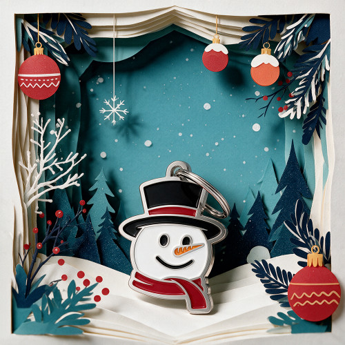 Placa Navidad Muñeco de Nieve