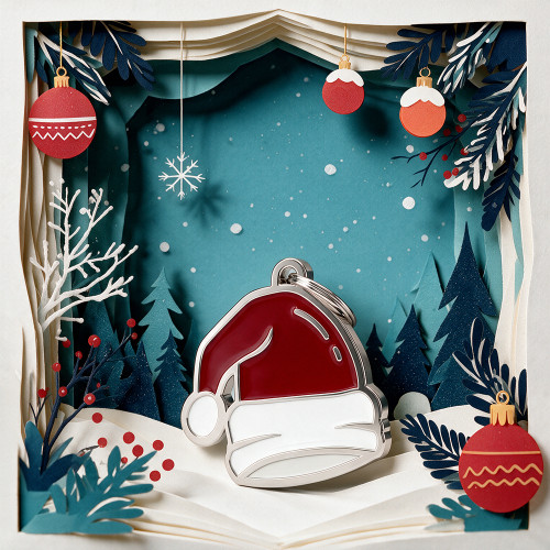 Placa Navidad Gorro de Papá Noel