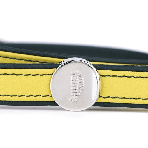 Laisse Firenze en Cuir Véritable Lime