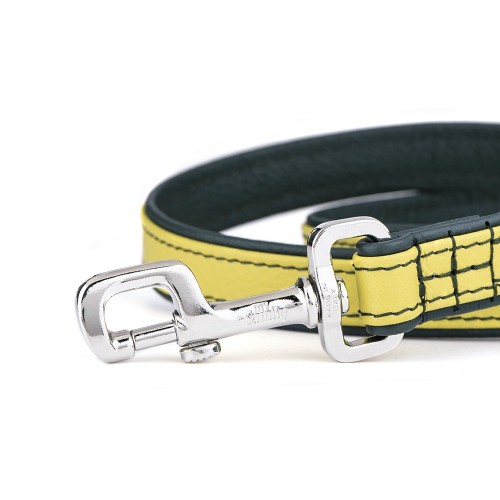 Laisse Firenze en Cuir Véritable Lime