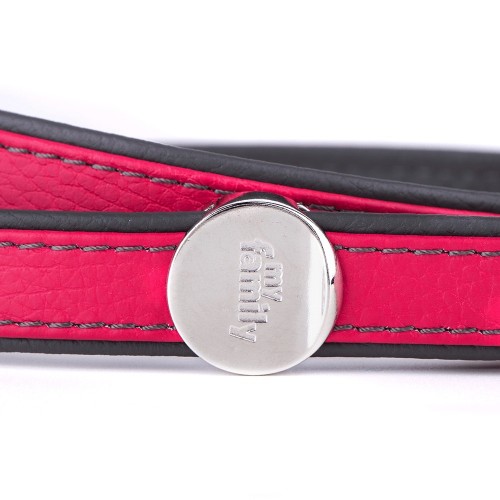 Laisse Firenze en Cuir Véritable Fuchsia