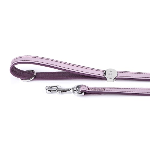 Laisse Firenze en Cuir Véritable Rose