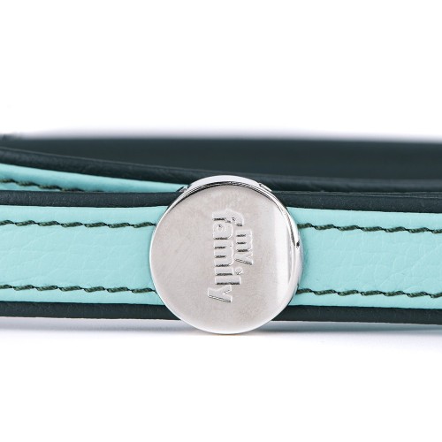 Laisse Firenze en Cuir Véritable Vert Clair