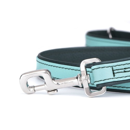 Laisse Firenze en Cuir Véritable Vert Clair