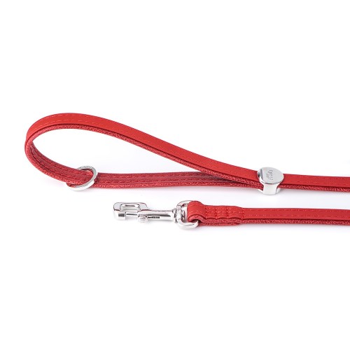 Red Bilbao Leash in Synthetic Fiber