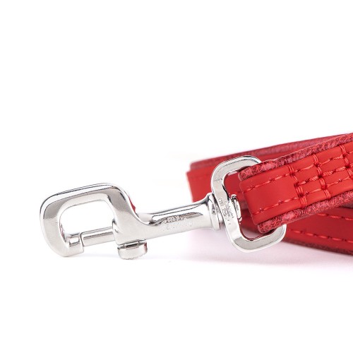 Red Bilbao Leash in Synthetic Fiber