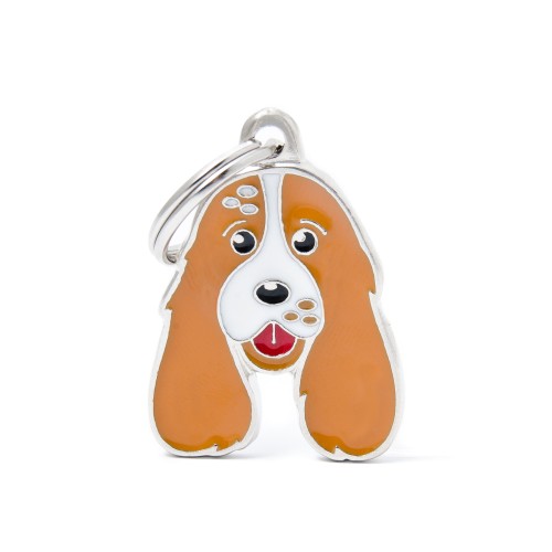 Médaille Friends Cocker Blanc et Orange