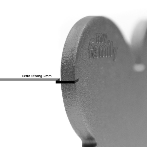 Basic XL grauer Knochen Plakette aus Aluminium