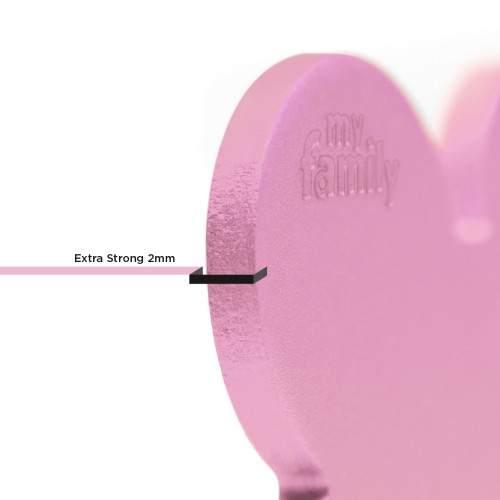 Placa Basic Corazón Pequeño Rosa en Aluminio
