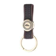 PORTACHIAVE BILBAO SIMILPELLE MARRONE FINITURE OTTONE...