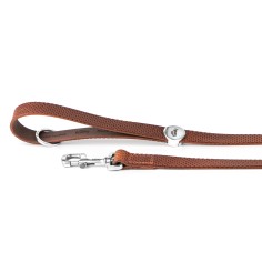 Laisse Monza en Cuir Véritable Marron