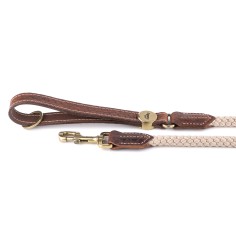 Laisse El Paso en Cuir Véritable et Corde Marron