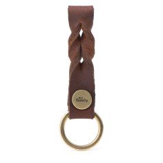 Porte-clé Ascot en Cuir Gras Italien Brun