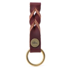 Llavero Ascot en Cuero Italiano Engrasado Rojo