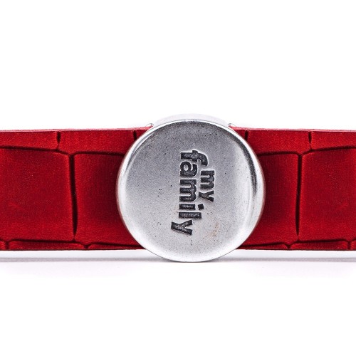 Laisse Tucson en Cuir Véritable Rouge