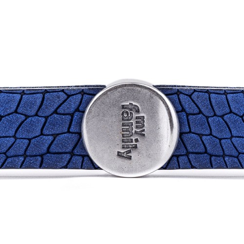 Laisse Tucson en Cuir Véritable Bleu