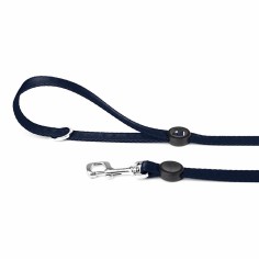 Laisse plate memopet® Bleu Foncé