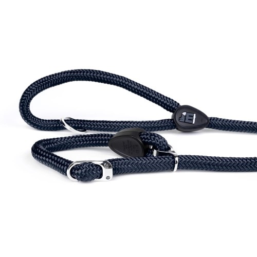 Laisse corde d'entraînement bleu foncé pour chien de la collection memopet avec technologie NFC.