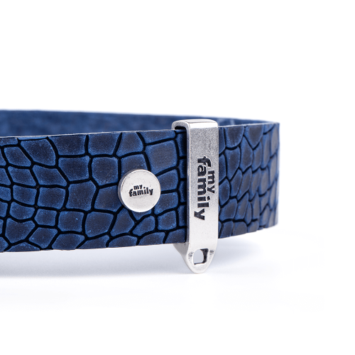 Collier Tucson en Cuir Véritable Bleu