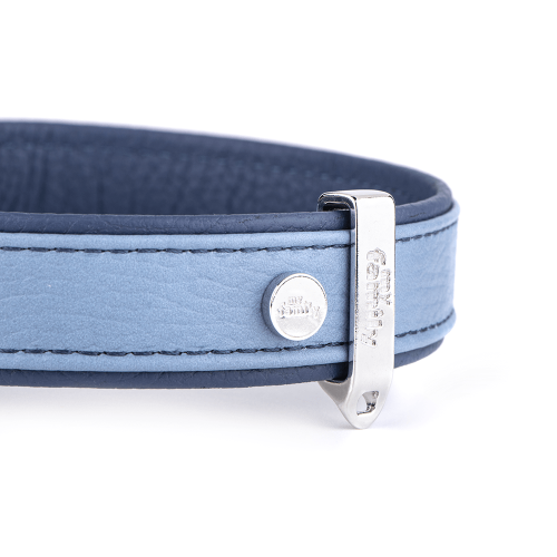 Collier Firenze en Cuir Véritable Bleu Ciel