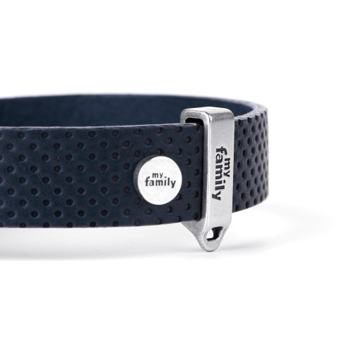 Collar Monza en Cuero Genuino Azul