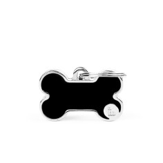Placa Basic Handmade Hueso Pequeño Negro
