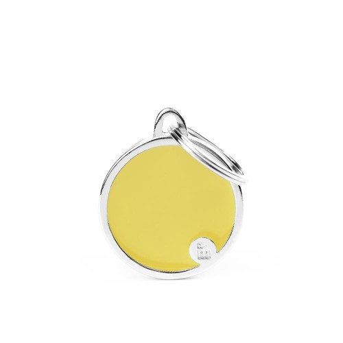 Placa Basic Handmade Círculo Amarillo