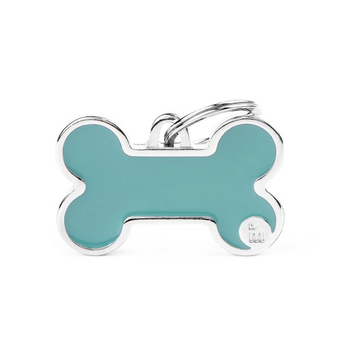 Basic Handmade großer blauer Knochen Plakette