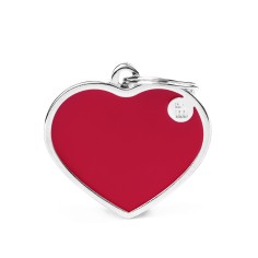 Médaille Basic Handmade Cœur Grand Rouge