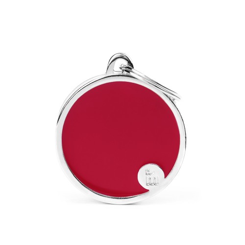 Placa Basic Handmade Círculo Grande Rojo
