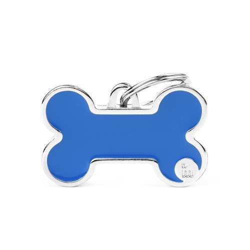 Basic Handmade großer blauer Knochen Plakette