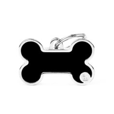 Basic Handmade großer schwarzer Knochen Plakette